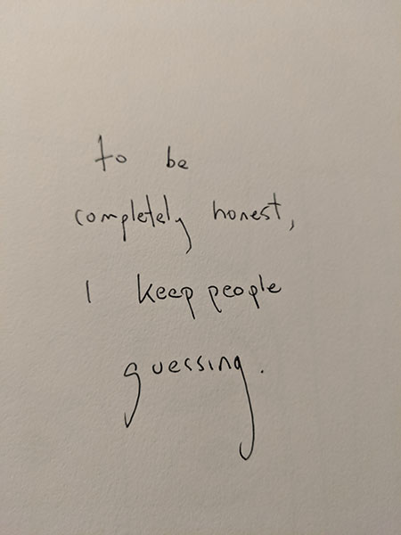 Keep People Guessing